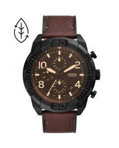 Men's Bronson Brown Leather Strap Watch 50mm