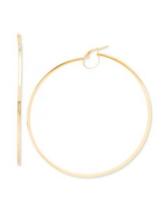 Skinny Extra-Large Hoop Earrings in 10k Gold, 70mm