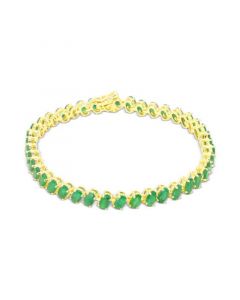 Emerald Tennis Bracelet (10-1/2 ct. t.w.) in Sterling Silver (Also in Sapphire & Ruby)