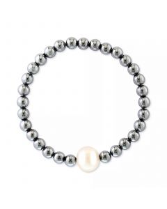 EFFY® Men's Black Freshwater Pearl (11mm) & Hematite Stretch Bracelet (Also in White Freshwater Pearl)