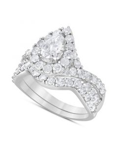 Diamond Pear Bridal Set (2 ct. t.w.) in 14k White Gold