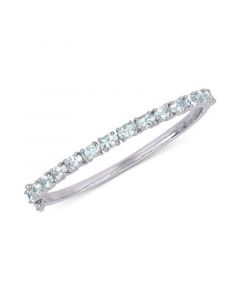 Aquamarine Bangle Bracelet (6-1/3 ct. t.w.) in Sterling Silver