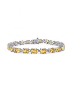 Citrine Oval Link Bracelet (14-3/4 ct. t.w.) in Sterling Silver