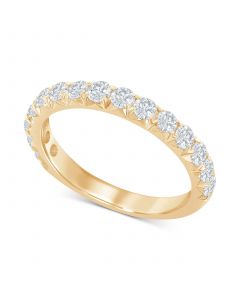 Diamond French Pavé Band (1 ct. t.w.) in 14k White or Yellow Gold