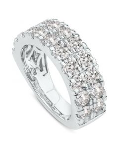 Diamond Double Row Band (3 ct. t.w.) in 14k White Gold