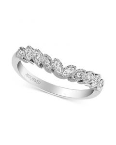 Art Carved Diamond Rose-Cut Wedding Band (1/20 ct. t.w.) in 14k White, Yellow or Rose Gold