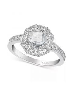 Art Carved Diamond Rose-Cut Halo Engagement Ring (3/4 ct. t.w.) in 14k White, Yellow or Rose Gold