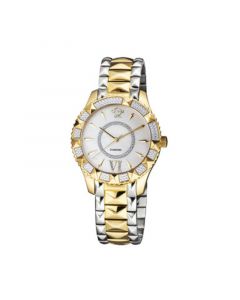 GV2 Women's Venice Two-Tone Stainless Steel and Ion Plating Swiss Quartz Bracelet Watch 38.5 mm