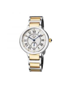 GV2 Women's Rome Two-Tone Stainless Steel and Ion Plating Swiss Quartz Bracelet Watch 36 mm