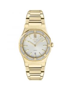 GV2 Women's Palmanova Gold-Tone Ion Plating Swiss Quartz Bracelet Watch 33mm