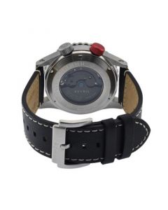 GV2 Men's Contasecondi Black Leather Automatic Strap Watch 43 mm