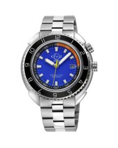 GV2 Men's Squalo Silver-Tone Stainless Steel Swiss Automatic Bracelet Watch 46 mm