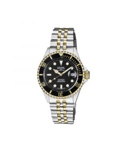 Men's Wall Street Two-Tone Stainless Steel and Ion Plating Swiss Automatic Bracelet Watch 43 mm