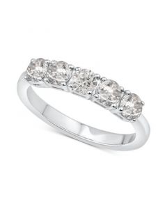 Diamond Five Stone Band (1 ct. t.w.) in 14k White Gold