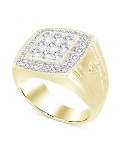 Men's Diamond Framed Cluster Ring (2 ct. t.w.) in 10k Gold