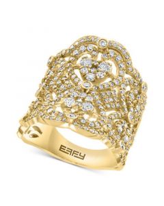 EFFY® Diamond Filigree Heart Statement Ring (2 ct. t.w.) in 14k Gold