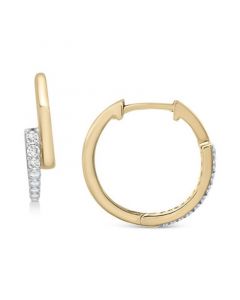 Diamond Bypass Hoop Earrings (1/6 ct. t.w.) in 14k Gold, Created for Macy's