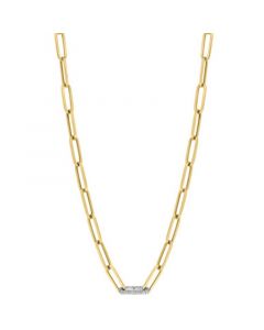 EFFY® Diamond Paperclip 18" Statement Necklace (1/2 ct. t.w.) in 14k Two-Tone Gold