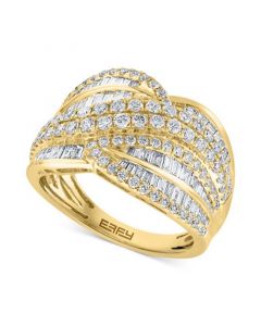 EFFY® Diamond Multirow Statement Ring (1-1/2 ct. t.w.) in 14k Gold