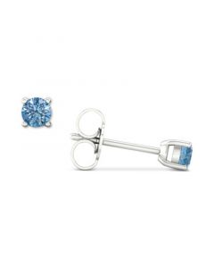 Lab-Created Blue Diamond Stud Earrings (1/4 ct. t.w.) in Sterling Silver