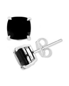 EFFY® Onyx Cushion Stud Earrings in Sterling Silver