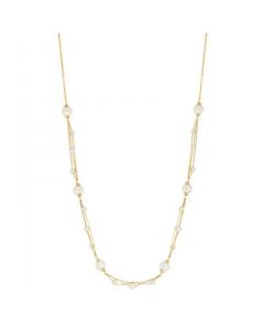 EFFY®  Cultured Fresh Water Pearl (4-7mm) 24" Layered Necklace in 18k Gold-Plated Sterling Silver