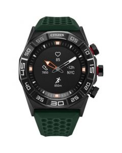 Men's CZ Smart Hybrid HR Green Strap Smart Watch 44mm