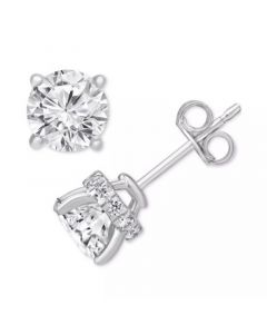 Certified Lab Grown Diamond Halo Stud Earrings (2-1/2 ct. t.w.) in 14k Gold