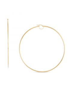 Polished Bridge Extra-Large Hoop Earrings in 10k Gold (100mm)