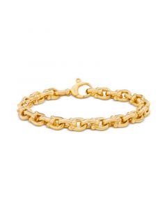 Horseshoe Link Chain Bracelet in 14k Gold-Plated Sterling Silver