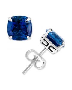 EFFY® London Blue Topaz Cushion Stud Earrings (6-1/10 ct. t.w.) in Sterling Silver