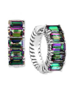 EFFY® Mystic Topaz Small Huggie Hoop Earrings (5-1/10 ct. t.w.) in Sterling Silver, 0.61"