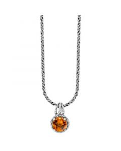 EFFY® Citrine Solitaire 18" Pendant Necklace (3-1/2 ct. t.w.) in Sterling Silver