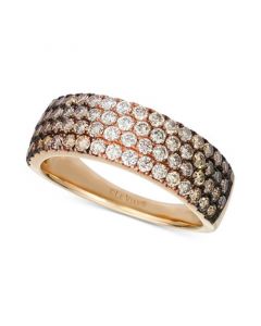 Ombré Diamond (1-1/4 ct. t.w.) & Nude Diamond (1/6 ct. t.w.) Band in 14k Rose Gold