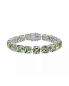 Green Quartz Link Bracelet (38 ct. t.w.) in Sterling Silver (Also in Pink Amethyst)