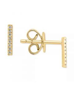 EFFY® Diamond Bar Stud Earrings (1/20 ct. t.w.) in Sterling Silver or 14k Gold-Plated Sterling Silver