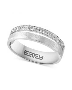 EFFY® Diamond Textured Split Row Band (1/6 ct. t.w.) in Sterling Silver