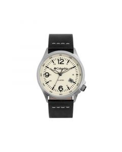 Unisex Canyon Ridge Black Leather Strap Watch, 42mm