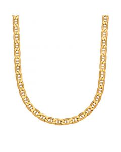 Beveled Mariner Link 20" Chain Link Necklace in 10k Gold