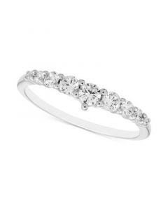 Diamond Contour Band (1/2 ct. t.w.) in 14k White Gold