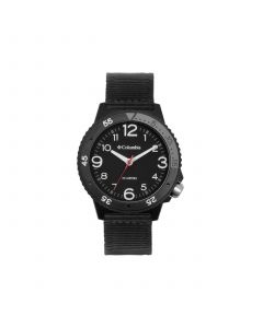 Unisex Cross Trails 3-Hand Date Black Nylon Strap Watch, 44mm