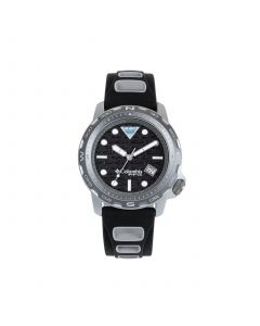 Unisex PFG Backcaster Black, White Silicone Strap Watch, 43mm