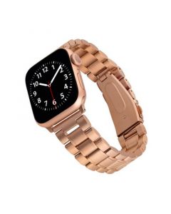 Gold-Tone Stainless Steel Link Band Compatible with 38/40/41mm Apple Watch