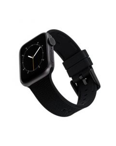 Black Woven Silicone Band Compatible with 38/40/41mm Apple Watch