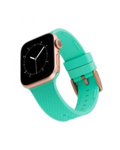 Teal Woven Silicone Band Compatible with 42/44/45/Ultra 49mm Apple Watch