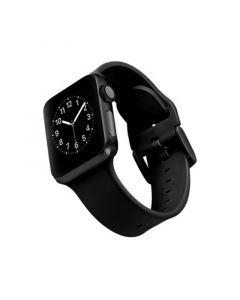 Apple Watch Band Keeperless Silicone Black, 42/44/45mm