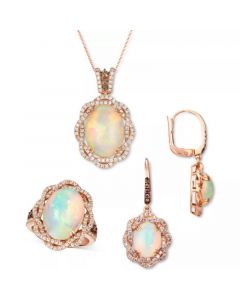 Neopolitan Opal & Diamond Jewelry Collection in 14k Rose Gold