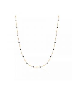 14K Yellow Gold Enamel Bead Necklace