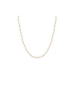 14K Yellow Gold Pearl Bead Necklace