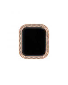 40mm Apple Watch Metal Protective Bumper in Rose-gold With Crystal Accents